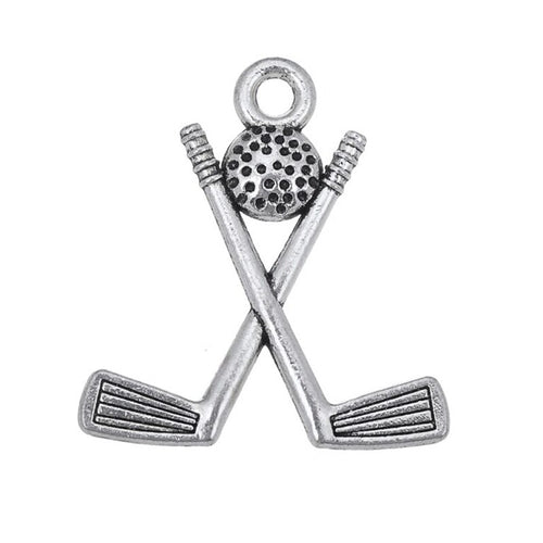 Silver Golf Bracelet Charm